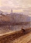 Evening On The River Liffey With St. John's Church In Distance by Rose Barton